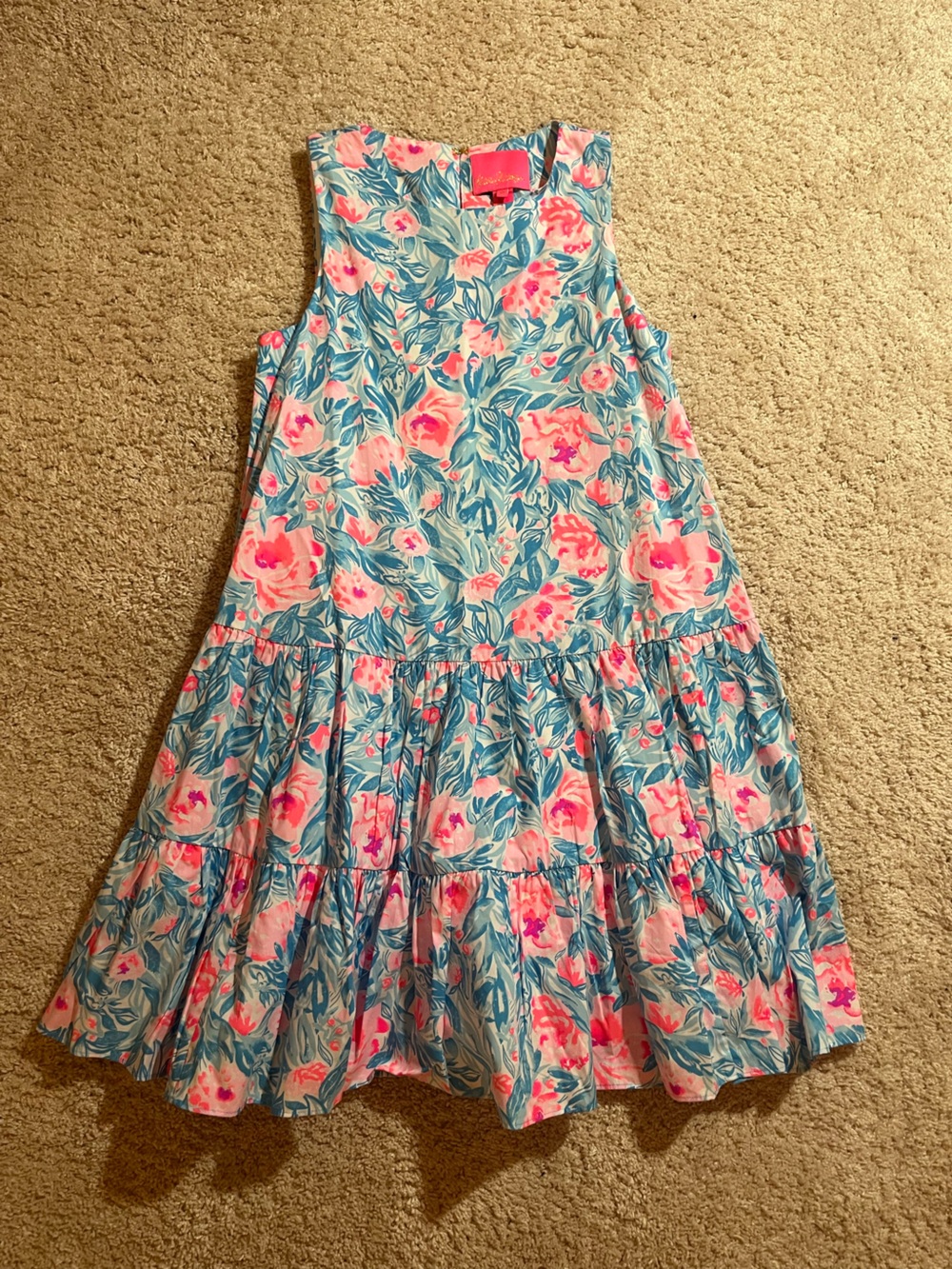 NWOT Lilly Pulitzer Pink & Teal Floral Mini Dress